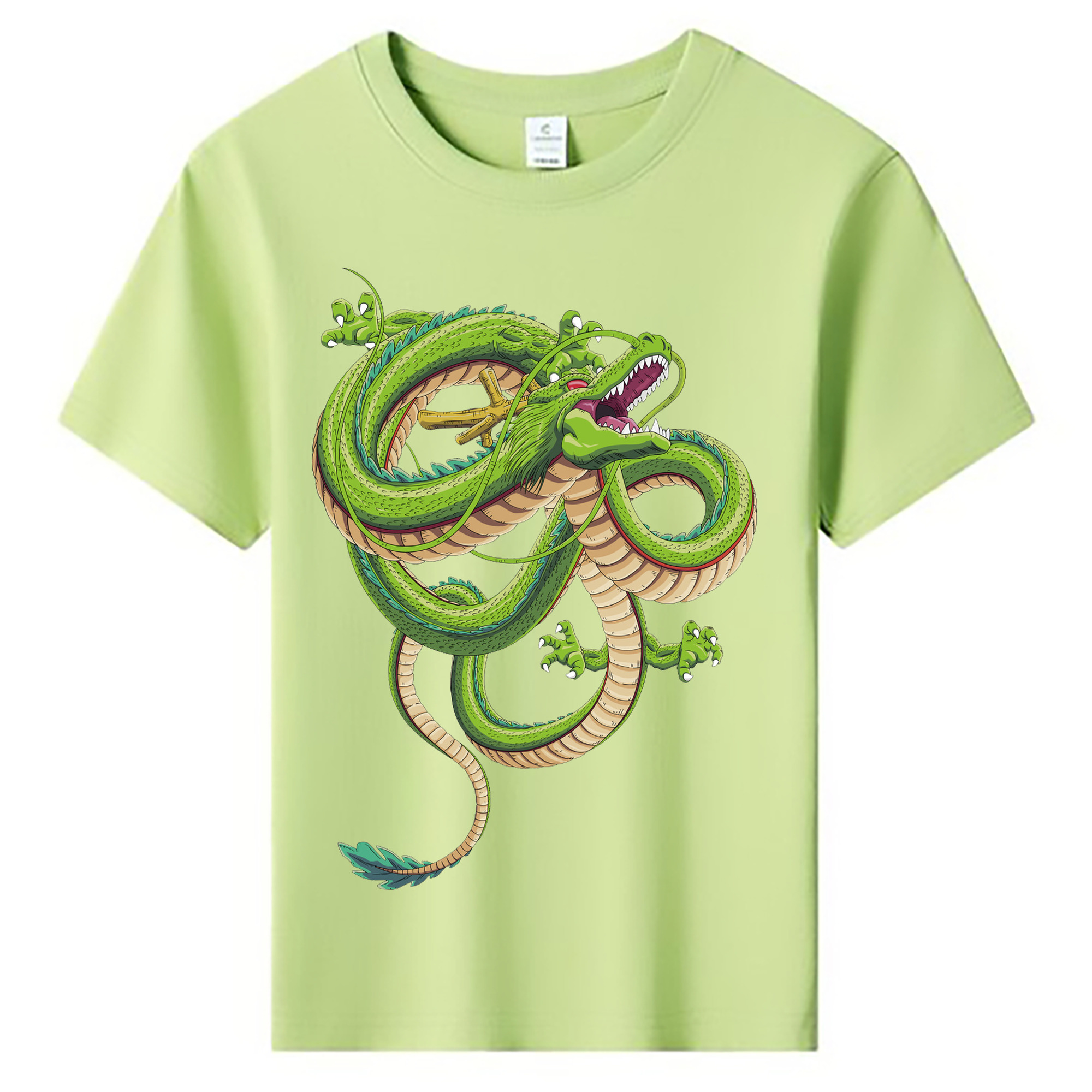 （画像用） ドラゴンボール 神龍 シェンロン DRAGON BALL Shenron 綿100％キッズTシャツ（フロントプリント）